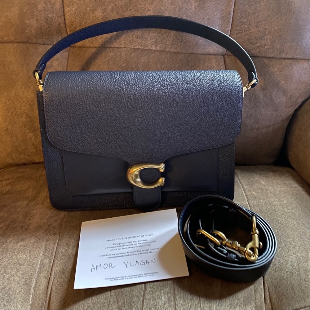 Coach tabby shoulder bag excellent condition . Midnight navy - Picture 9 of 10